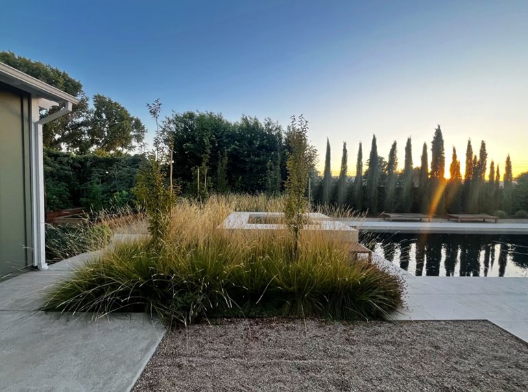Pool with pavers and gravel