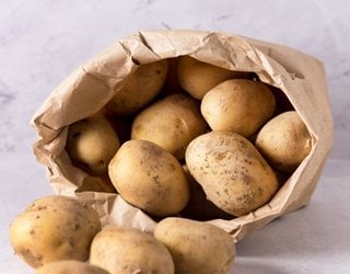 potatoes in paper bag